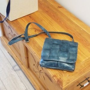 Patricia Nash Teal Slate Woven Crossbody